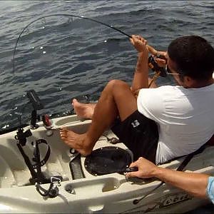PoBoys Kayak Fishing Team catching Red Snapper, King Mackerel and Big Sharks 2013