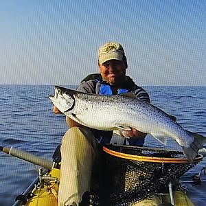 😳Große😳 Meerforelle(n) aus der Ostsee bei Hohwacht. Kajak,Kayak angeln Jörg Düren