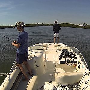Cape Coral Fishing - Catching Trout & Flounder - 4 fish in 8min (GoPro Hero 3 on board)