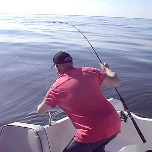Fishing for cod on light tackle and a mackerel lure
