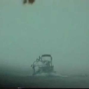 Commercial fishing boat  almost sinking