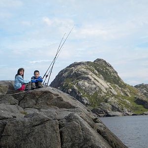 Markus&Martina beim Angeln im Fjord
