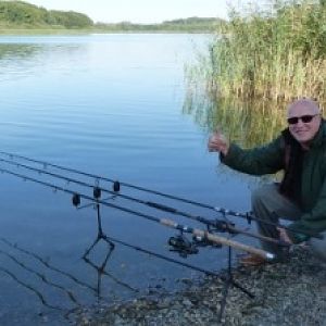 das bin ich am Stockweiher beim Campingplatz in Langatte