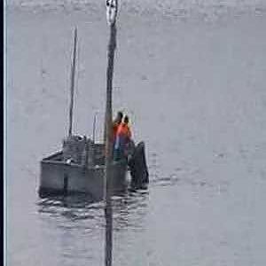 Fyke net fishing for Eels in the Oosterschelde,the Netherlands