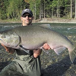 Lachsangeln Chilliwack River Kanada BC