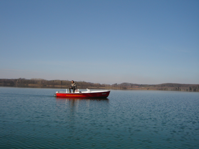 Stephan beim Schleppen am Wörthsee