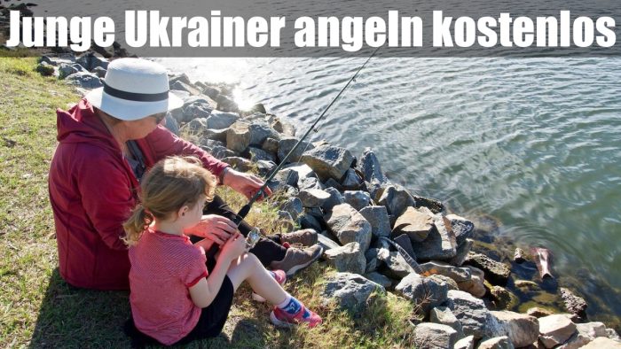 Jugendliche Ukrainer angeln kostenlos